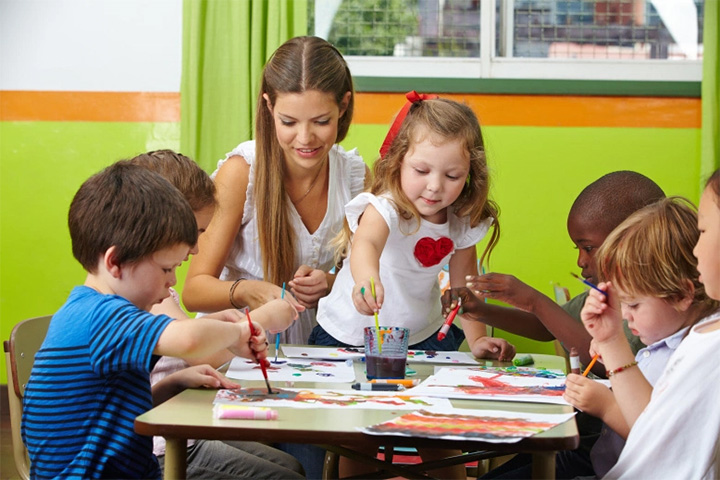 Teacher in classroom