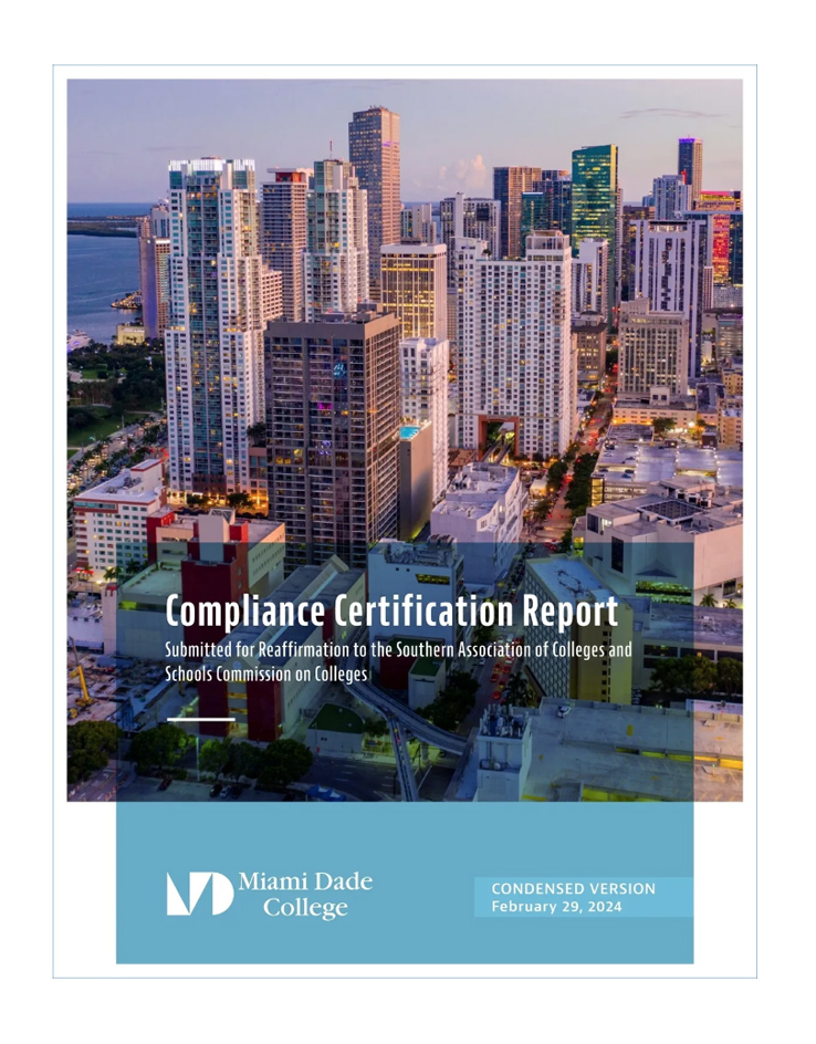 Cover of MDC's Compliance Certification Report